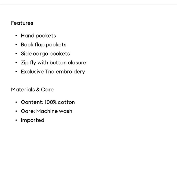 NWT TNA Aritzia Supply Cargo Pants Size 2 - Picture 8 of 10